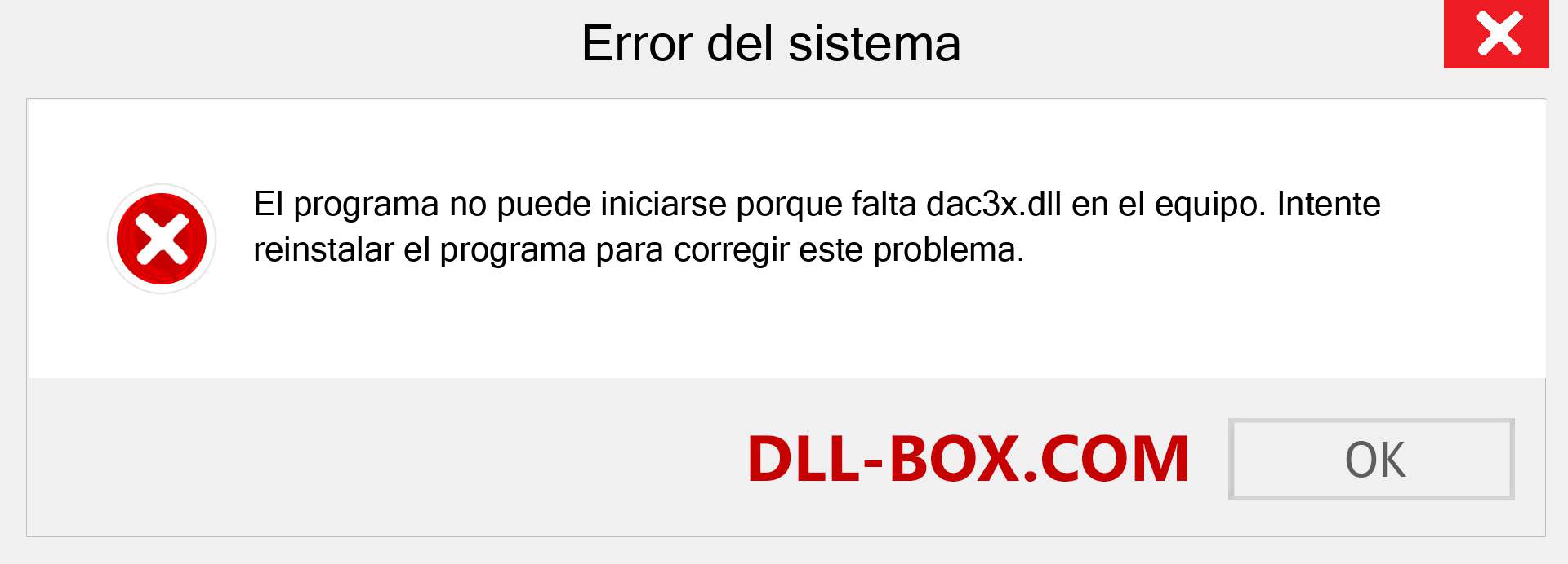 ¿Falta el archivo dac3x.dll ?. Descargar para Windows 7, 8, 10 - Corregir dac3x dll Missing Error en Windows, fotos, imágenes